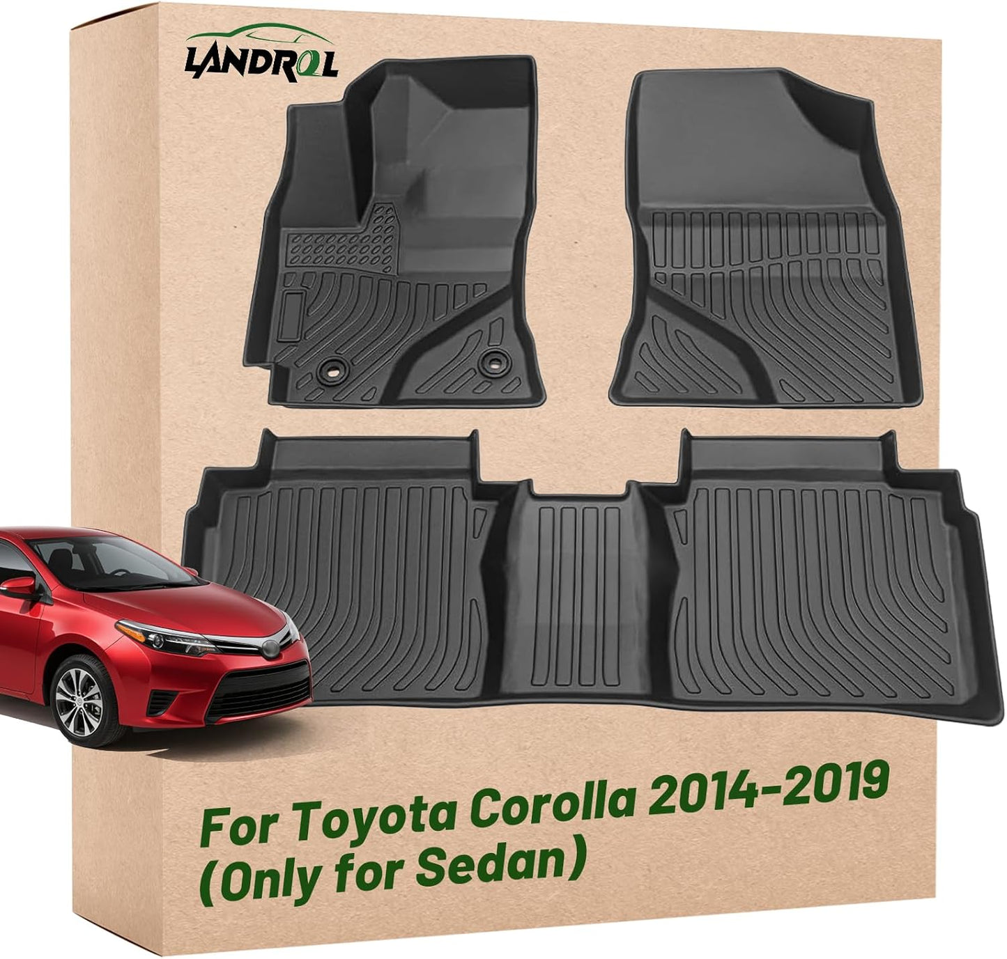 Car Floor Mats Replacement for Toyota Corolla 2014-2019 Sedan