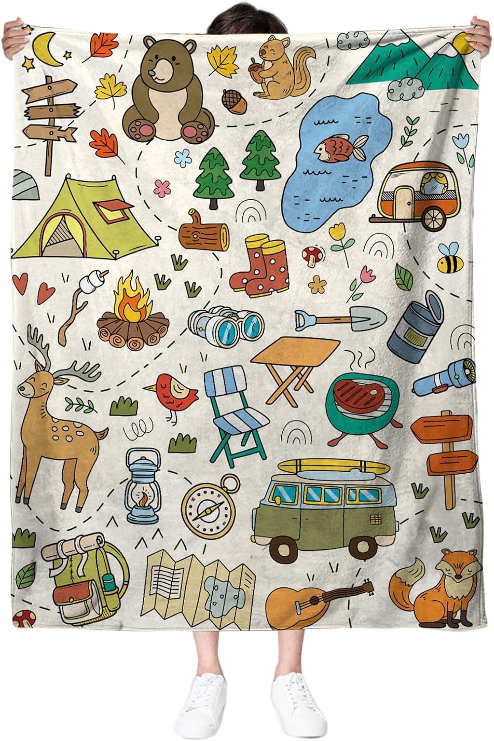 Camping Bliss: Cozy 50 X 60 Blanket Gift