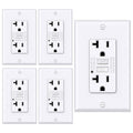 20 Amp GFCI Outlet 5 Pack - Home Safety and Easy Install