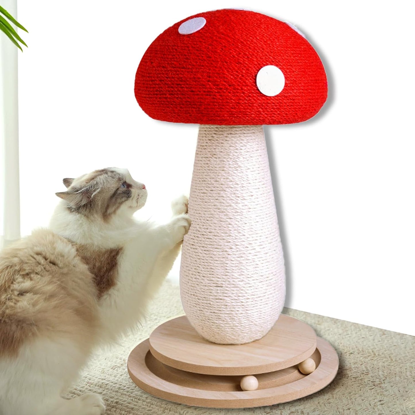 Chzisuyy Cat Scratching Post Mushroom Cat Tree for Cats