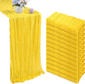 12 Pack 10FT Lemon Yellow Cheesecloth Table Runner 35x120 in - Rustic