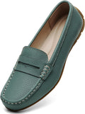 Women's Comfortable Lightweight Leather Penny Loafers - Versatile feet