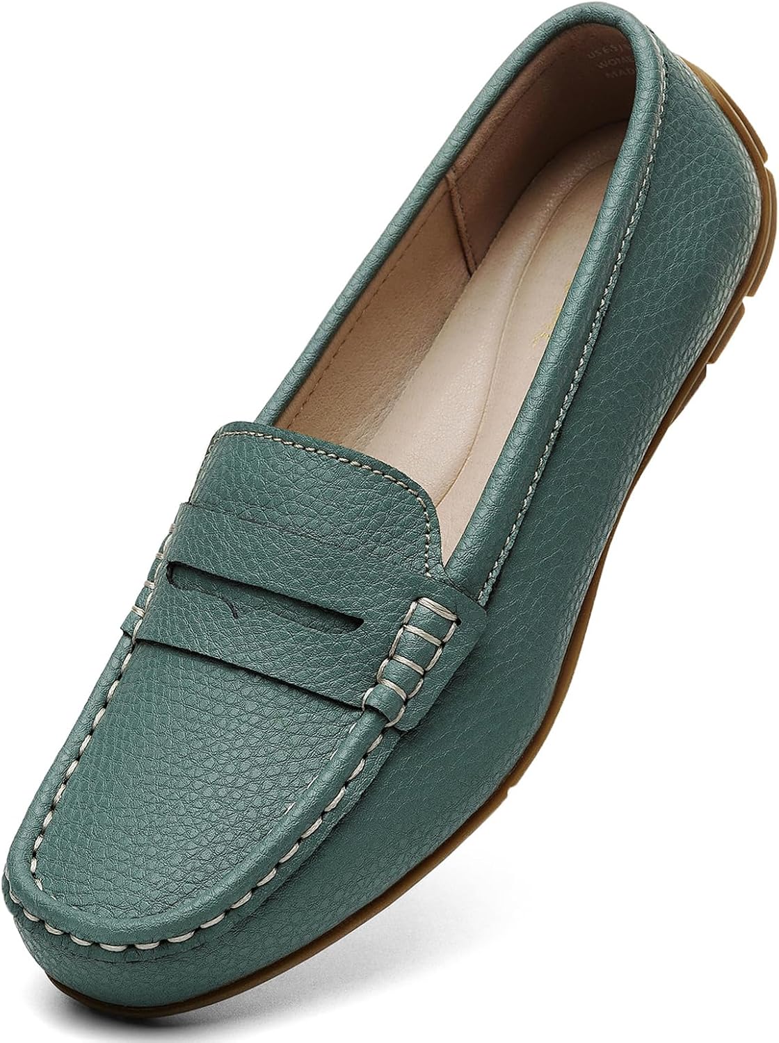 Women's Comfortable Lightweight Leather Penny Loafers for Work