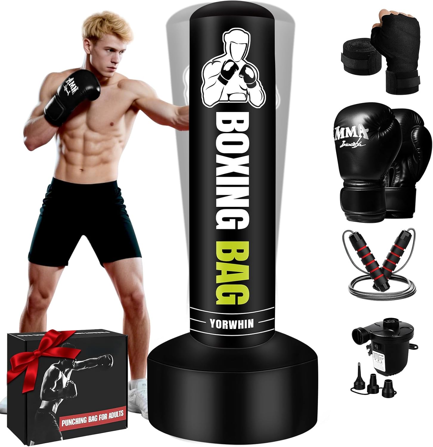 Freestanding Punching Bag for Adults - 70ft' Heavy Boxing Bag