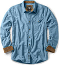 CQR Men's 100% All Cotton Button Down Flannel Shirt