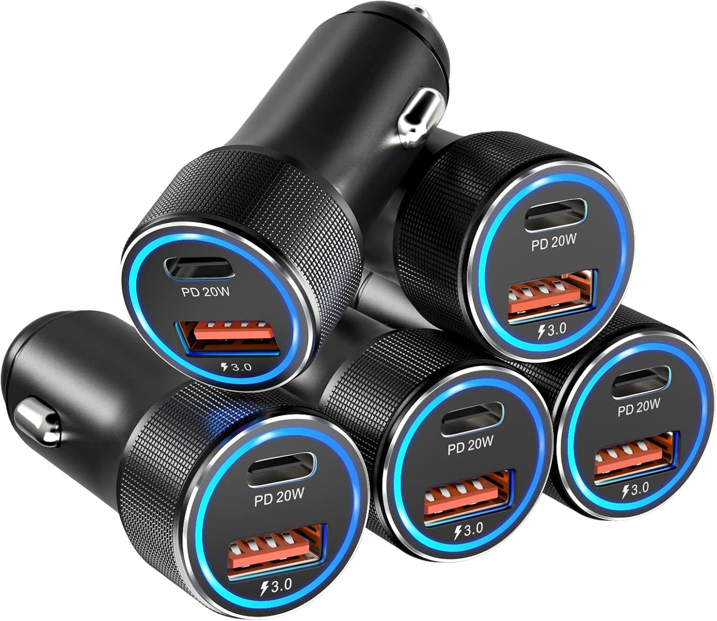Bangfun Dual Port Fast Car Charger 5-Pack