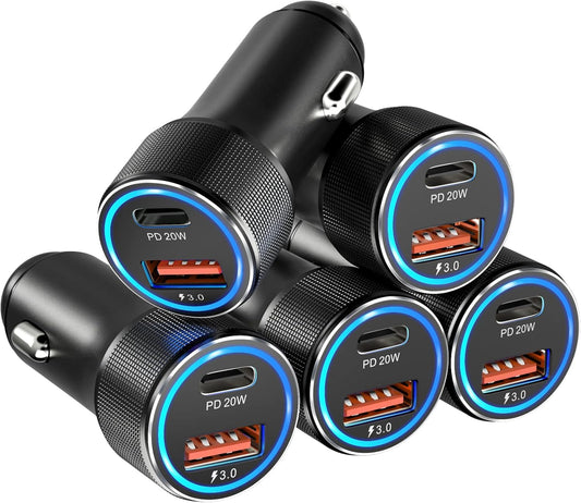 Bangfun Dual Port Fast Car Charger 5-Pack