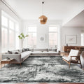 RUUGME 9x12 Abstract Area Rug - Washable Low Pile Comfort