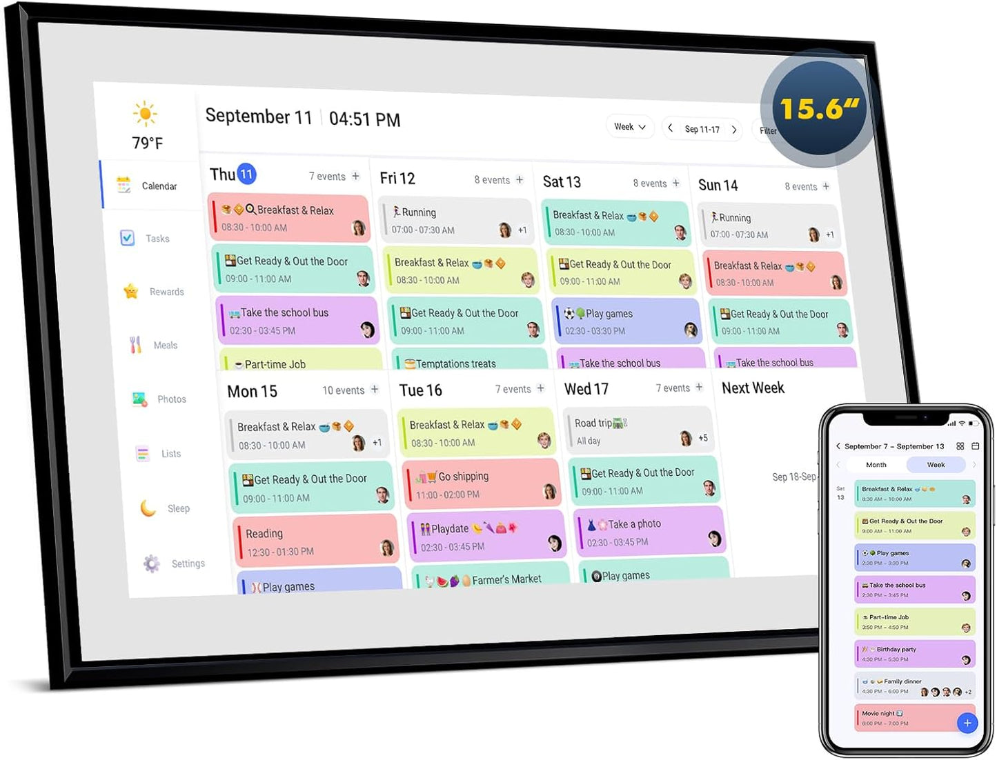 Digital Calendar 15.6 Inch Touchscreen Smart Planner for Moms