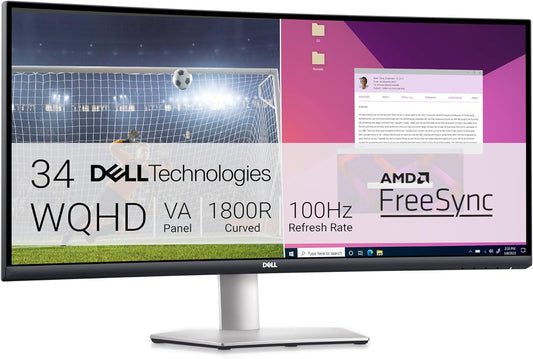 Dell 34-Inch Curved Monitor: Immersive 100Hz WQHD Display