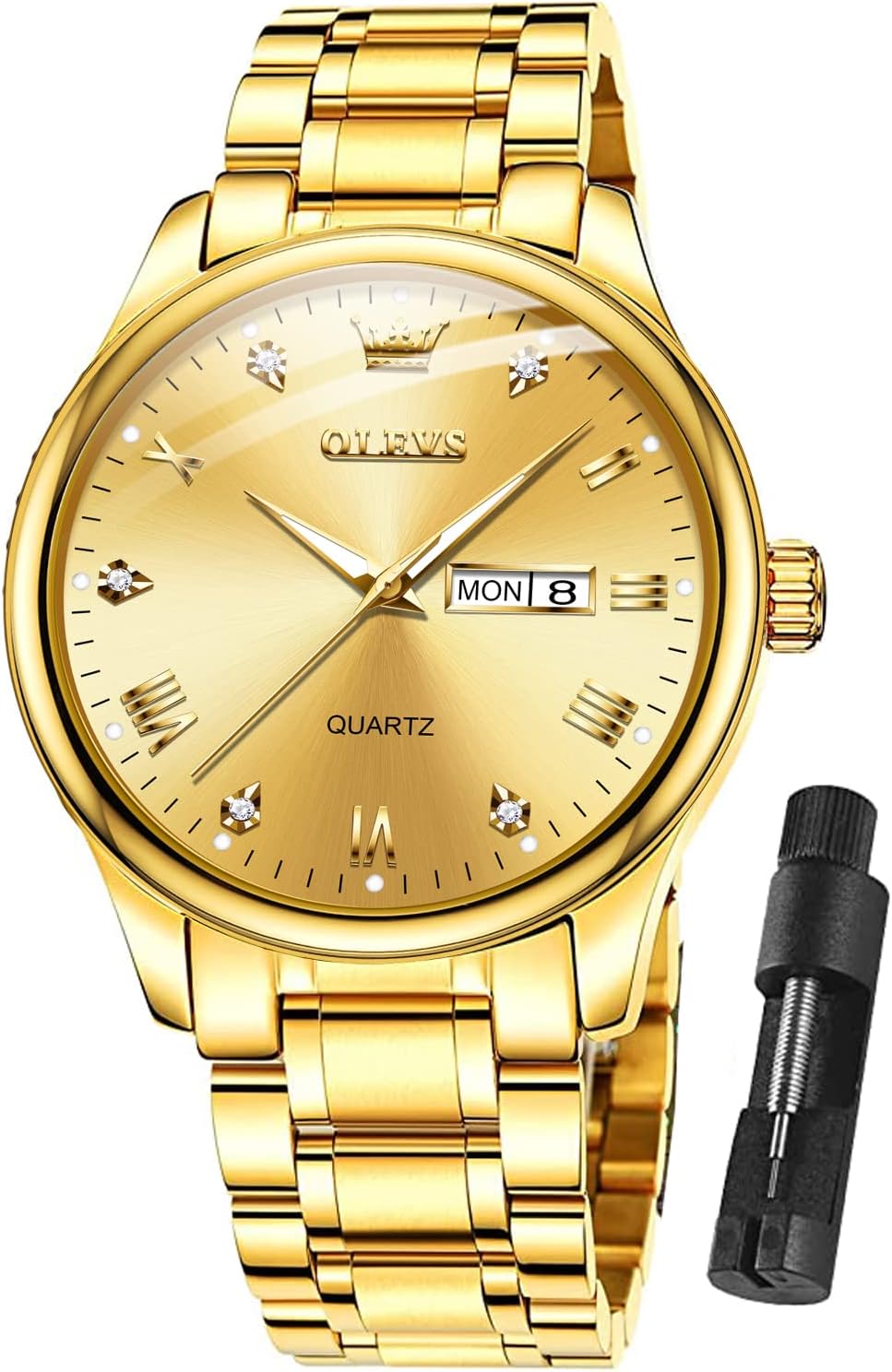 OLEVS Classic Men Watches with Date and Waterproof Features