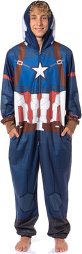 Marvel Superhero Adult Hooded Union Suit Costume Pajama - Cozy Comic