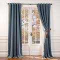 Lazzzy Blue Velvet Curtains for Bedroom and Living Room Decor