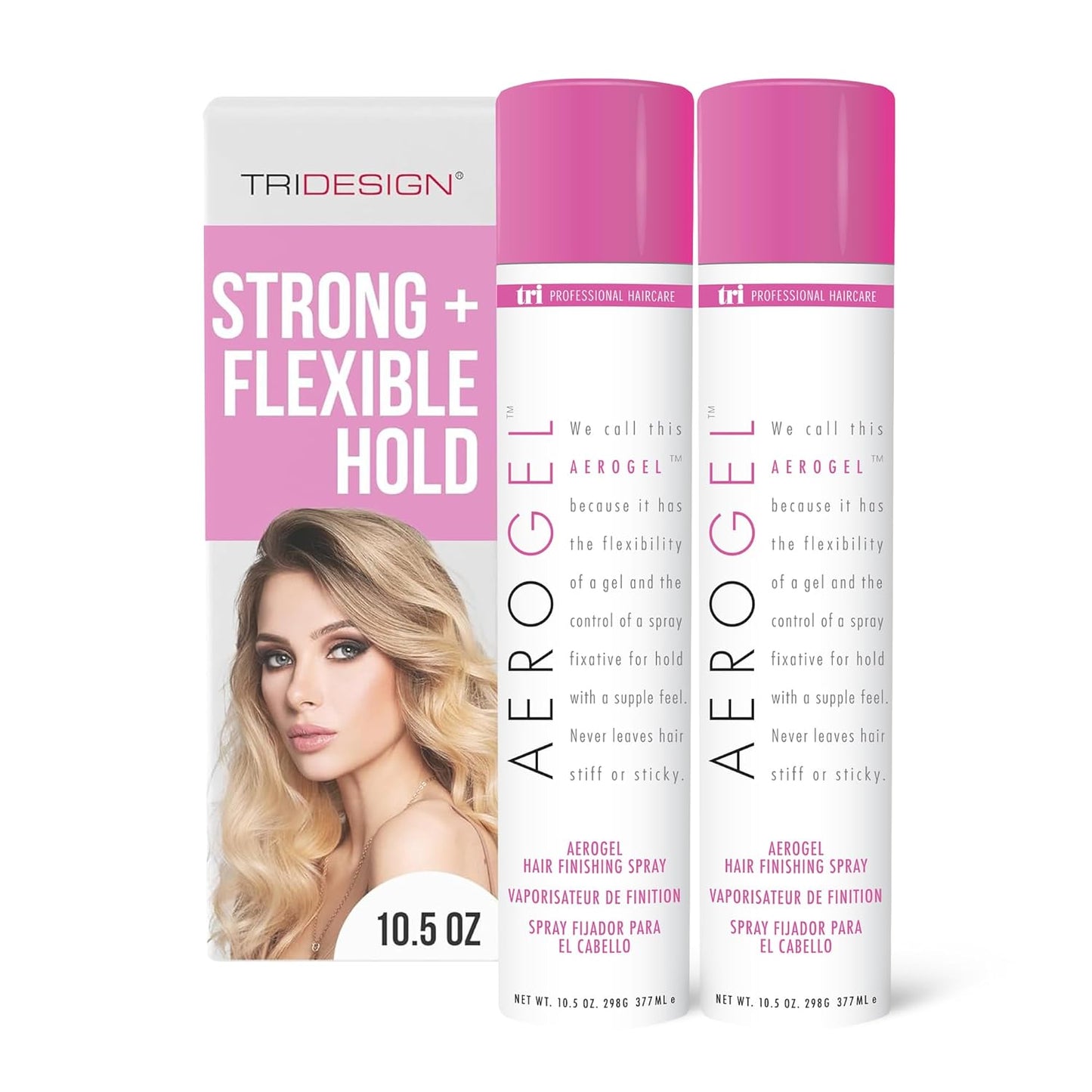TRIDESIGN Aerogel Hairspray for Strong Hold and Volume Control