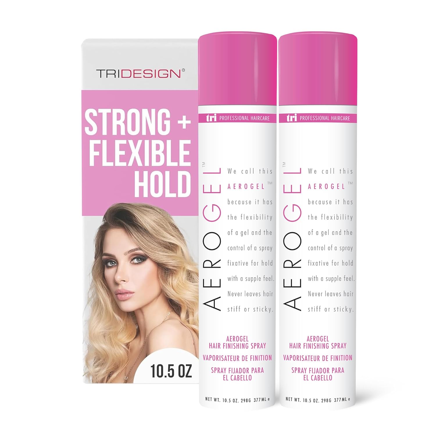 TRIDESIGN Aerogel Hairspray for Strong Hold and Volume Control