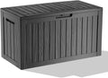 EasyUp 80 Gallon Resin Deck Box Storage - Weatherproof Outdoor Bench