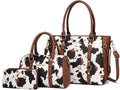 Montana West 3PCS Purses for Women Tote Bag and Wallet Set - Barrel