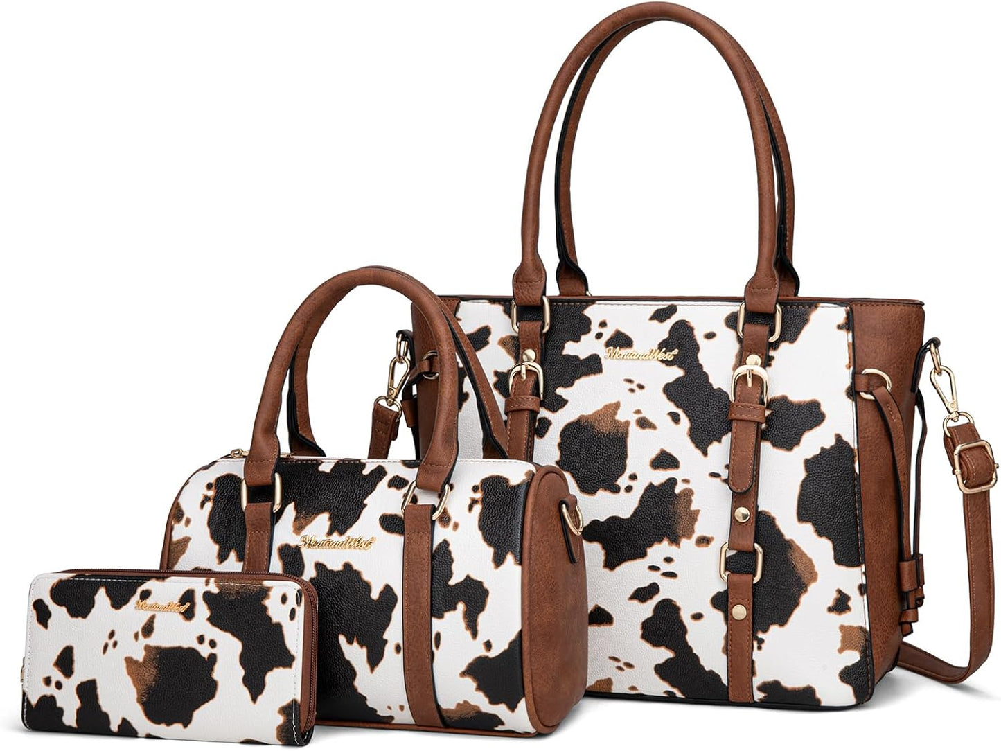 Montana West 3PCS Purses Set for Women Chic Tote and Wallet