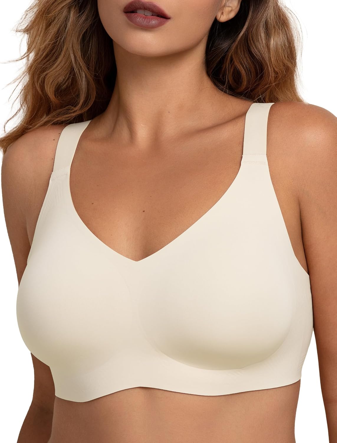 COMFELIE Wireless Seamless Support Bralette for Large Breasts