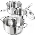 MICHELANGELO Stainless Steel Saucepan Set for Everyday Cooking