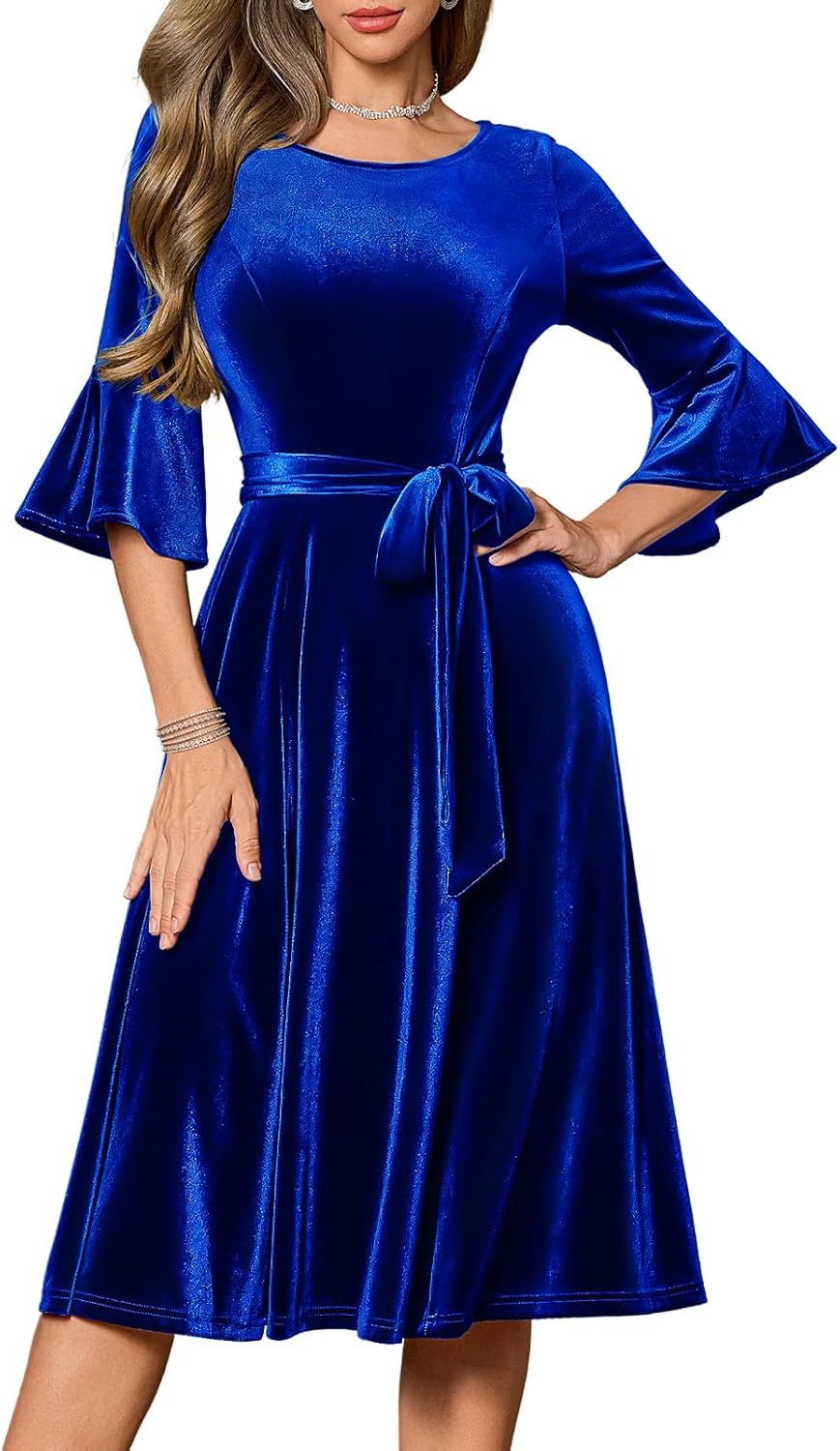 Elegant Velvet Church Dresses for Women - Perfect for Weddings