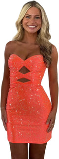 Sparkly Sequin Homecoming Dresses for Teens Strapless Mini 2025 other