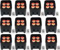 12 Rockville Best PAR 50 Battery Par Can Wash Up-Lights - Wireless DMX