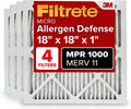 Filtrete 18x18x1 AC Furnace Air Filter 4-Pack - MERV 11 MPR 1000