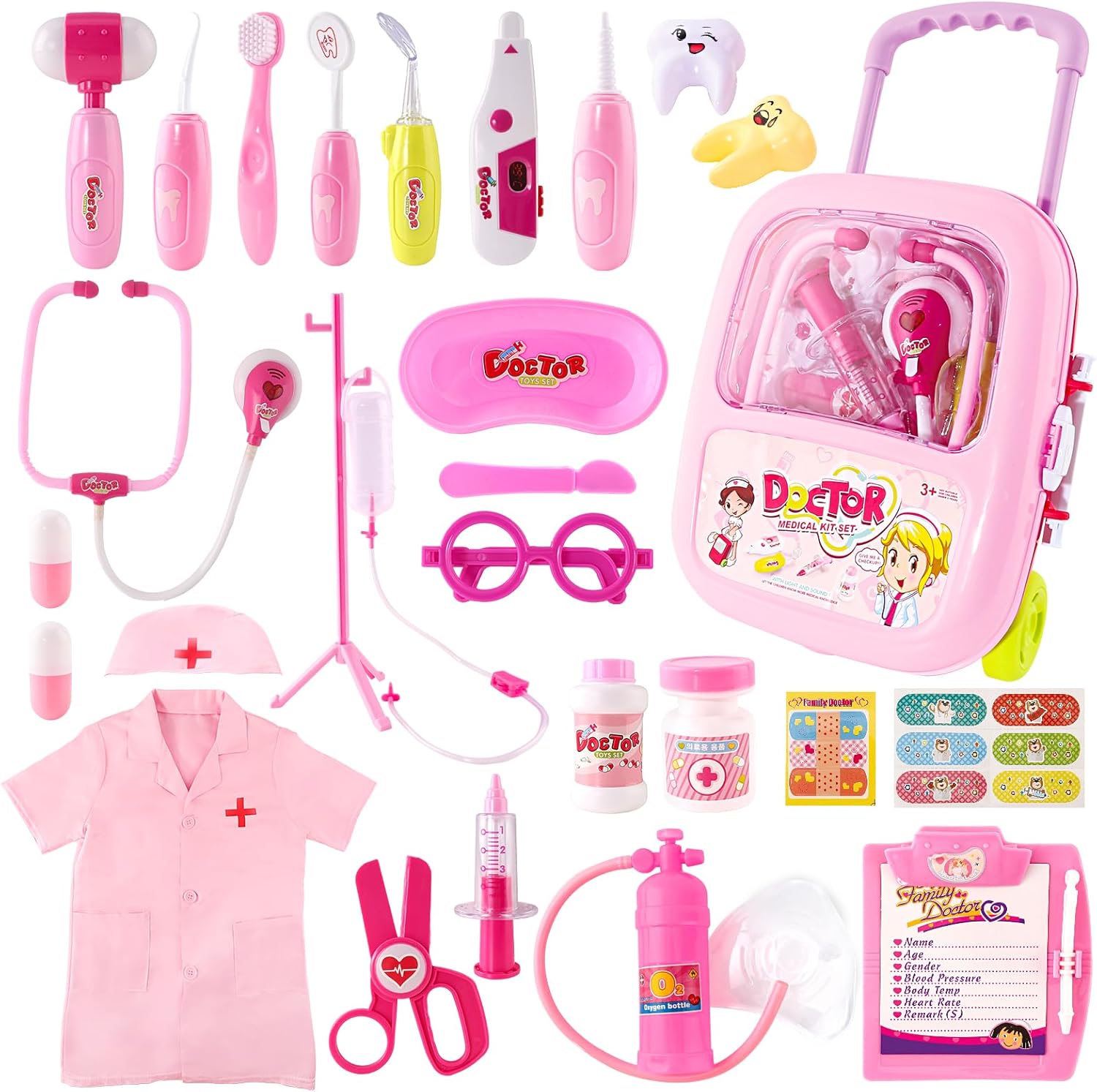 Real Stethoscope & Medical Bag Doctor Kit for Girls