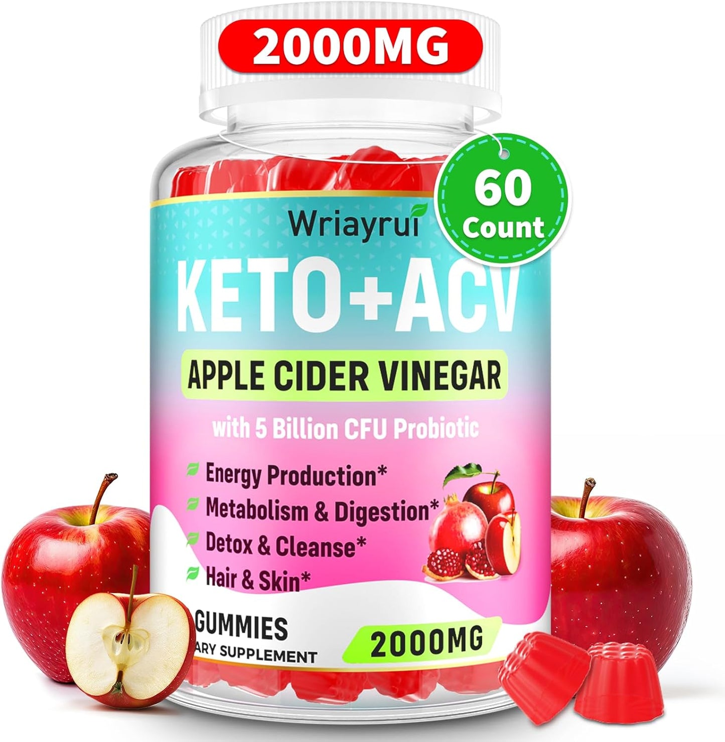 Fast Metabolism ACV Gummies, 2000mg - Detox & Cleanse