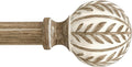 Boho Wood Curtain Rods 36-120 in - Adjustable Heavy Duty Rustic Rod