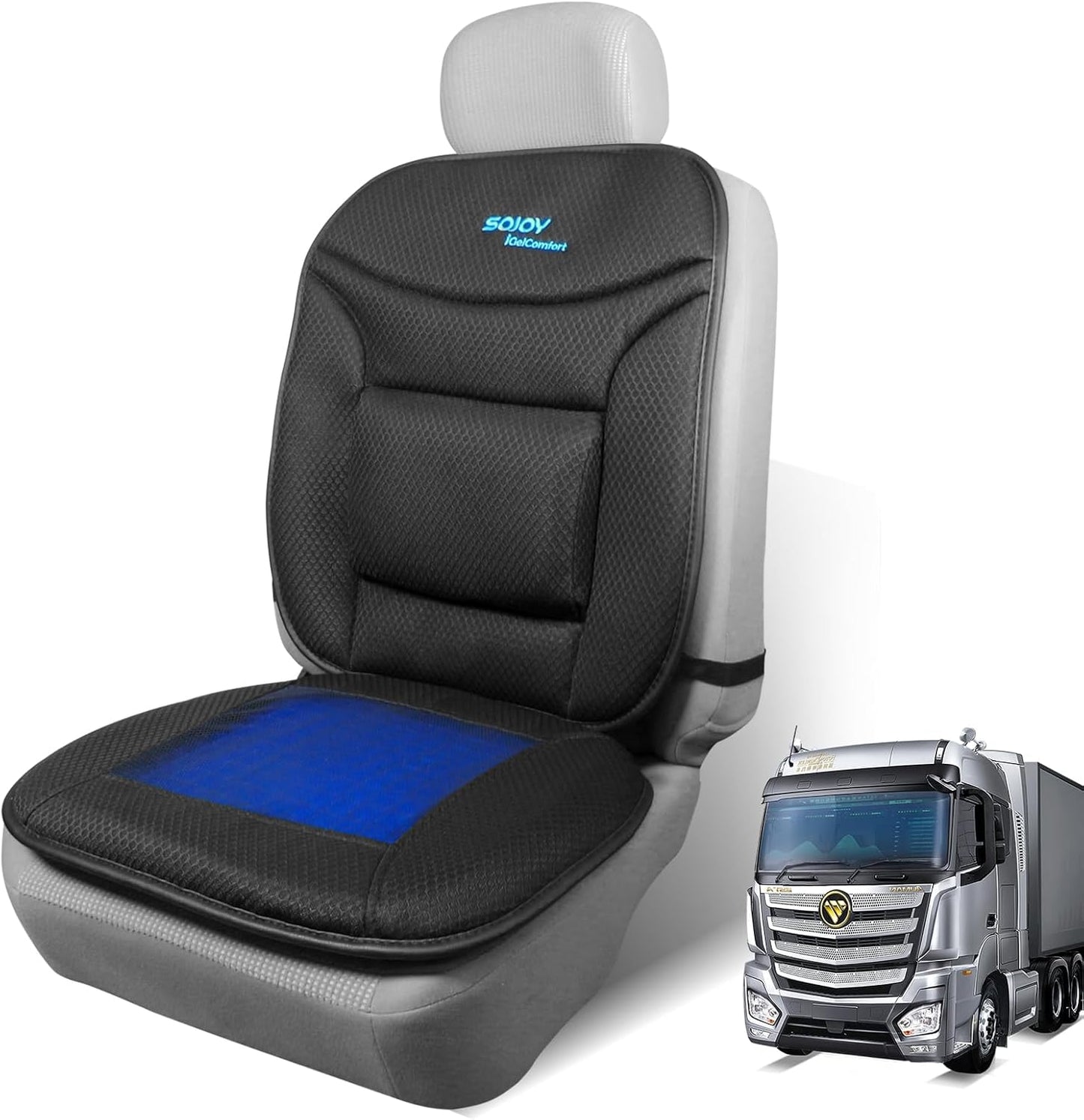 Sojoy Truck Seat Cushion with Firm Lumbar Support for Comfort