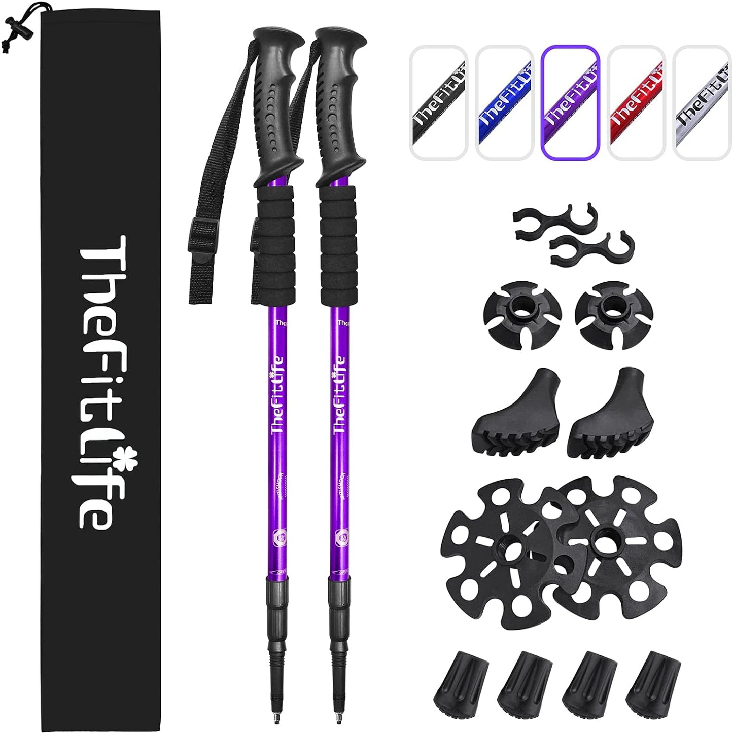 TheFitLife Ultralight Anti-Shock Walking Poles