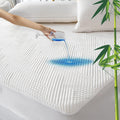 King Waterproof Mattress Protector Rayon Bamboo - Cooling, Deep Pocket