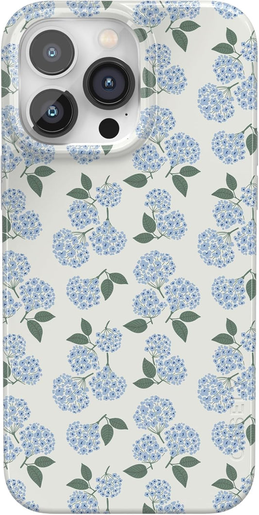 Casely iPhone 14 Pro Case - Nantucket Cottage Blue Hydrangea