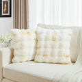 FUTEI Yellow White Decorative Throw Pillow Covers for Cozy Decor