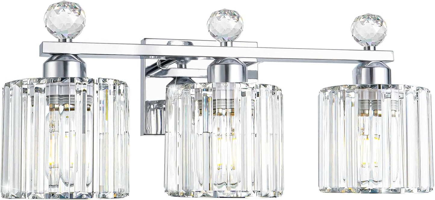 Modern Crystal Bathroom Vanity Light for Elegant Spaces