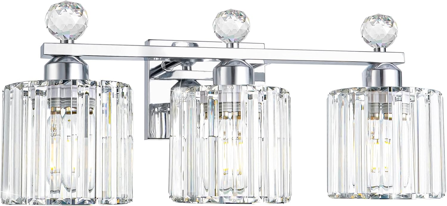 Modern Crystal Bathroom Vanity Light for Elegant Spaces