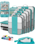 Compression Packing Cubes Set for Travel - 10 Piece Organizer Kit