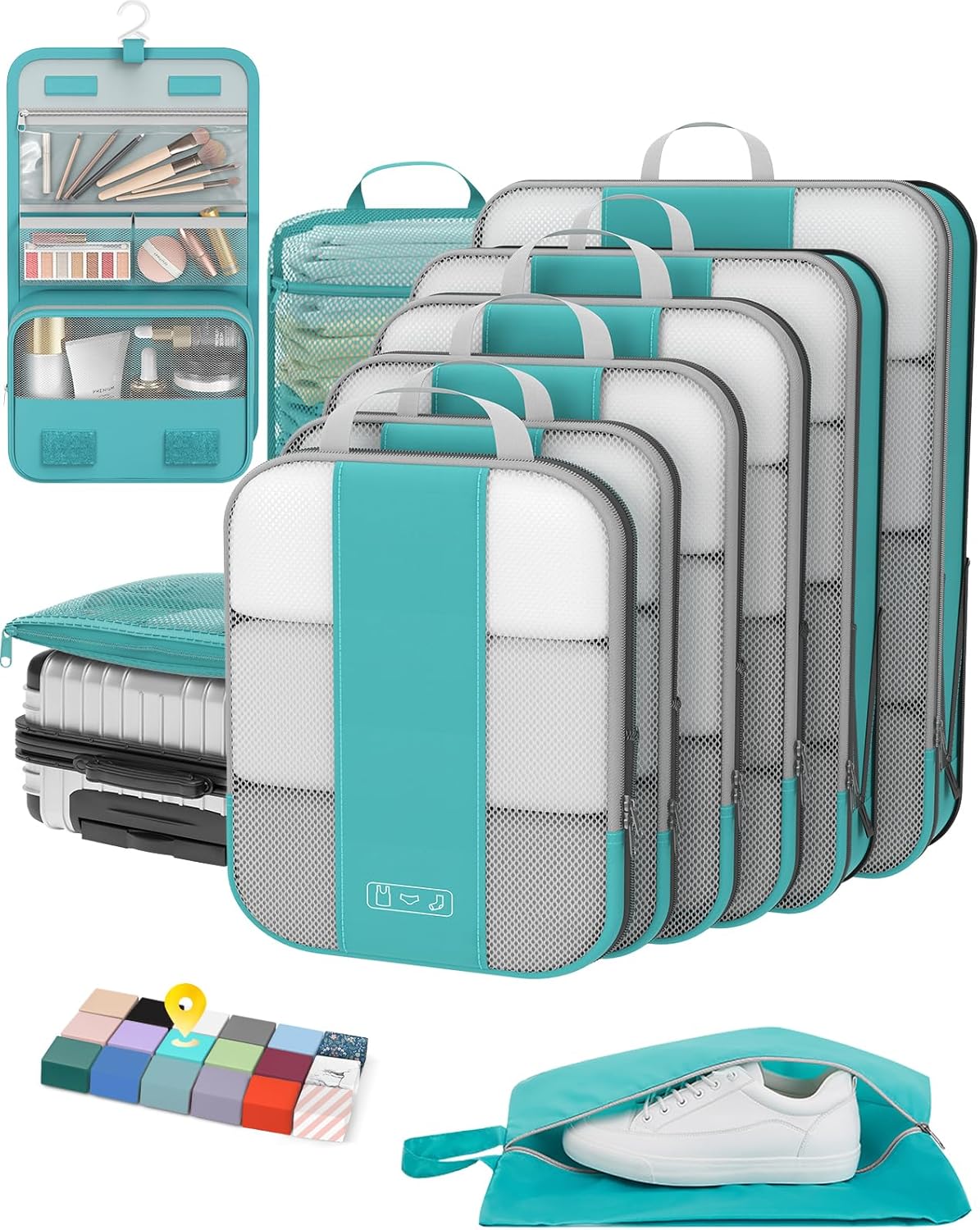 10 Set Compression Packing Cubes for Travel Essentials