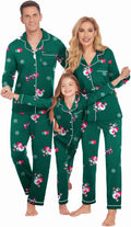 Ekouaer Family Matching Christmas Pajamas - Soft Button-Down Set