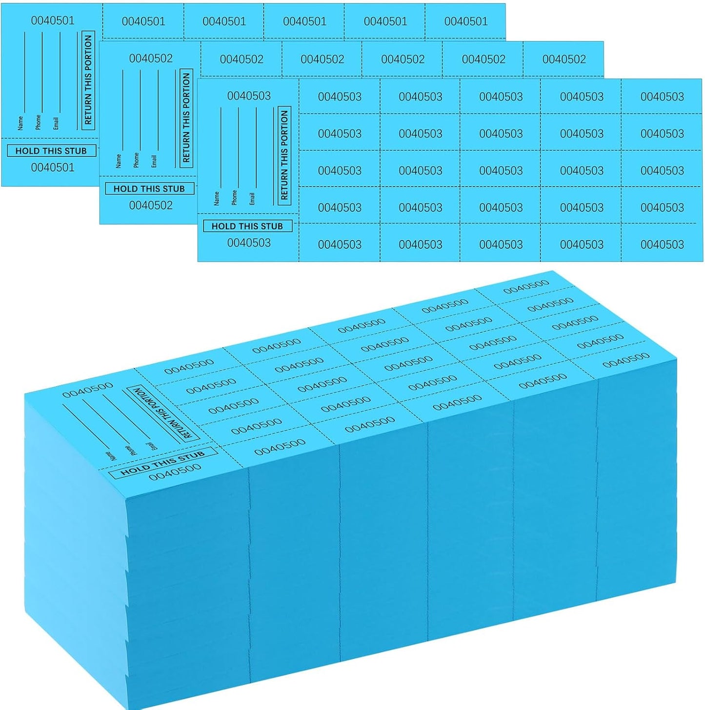 Kosiz 1000 Sheet Raffle Tickets for Auctions and Fundraisers