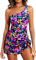 Tempt Me One Shoulder Swim Dress - Flattering Tummy Control