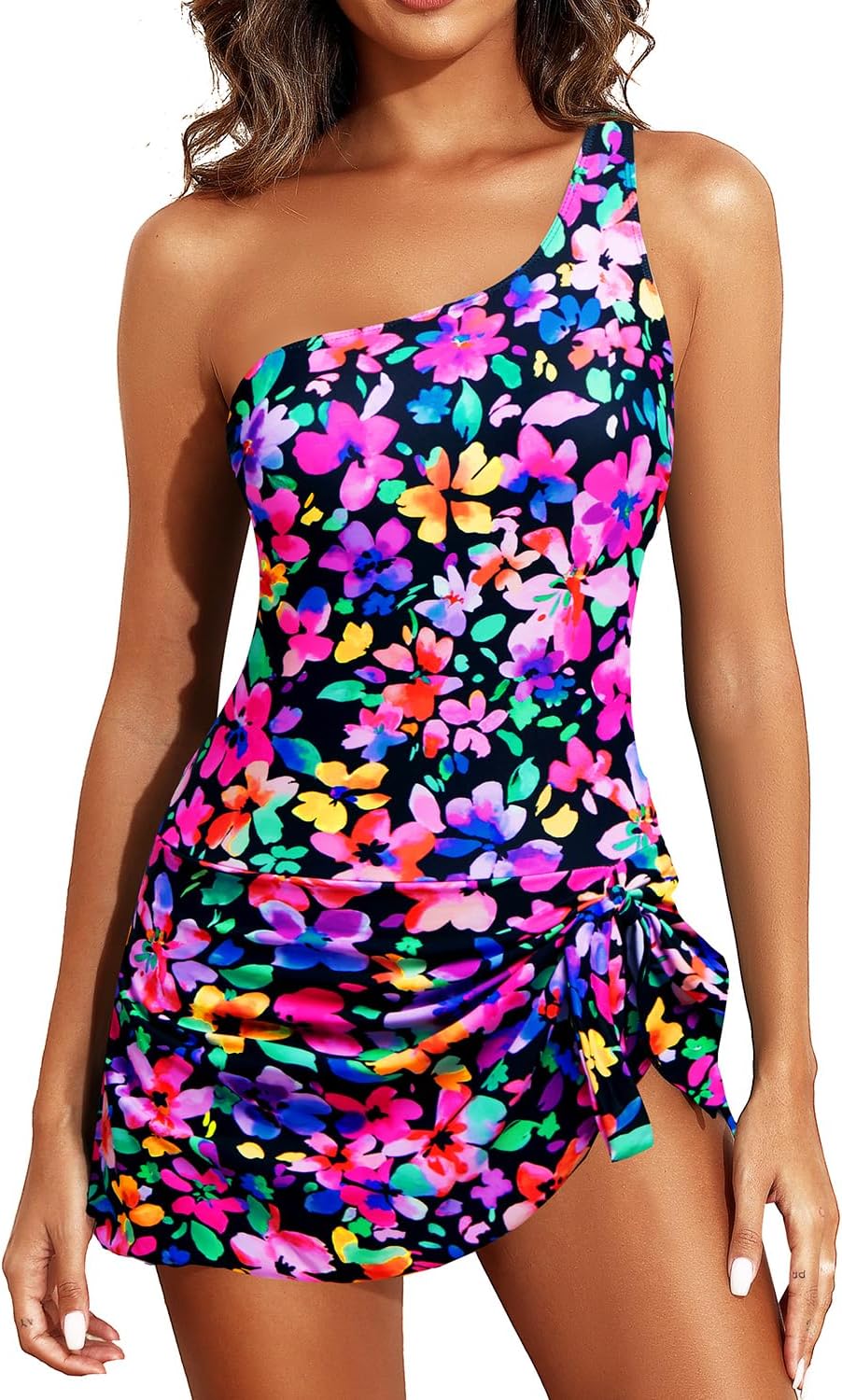 Tempt Me One Piece Swim Dress with Tummy Control for Women
