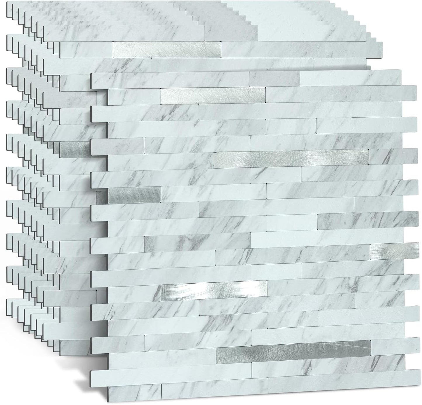 Midcard Peel and Stick Backsplash PVC Wall Tile for Kitchen