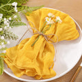 60pcs Gold Cheesecloth Napkins 21x21 in - Reusable Gauze Set