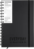 Undated Hardcover Daily Planner Notebook A5 - Hourly Schedule