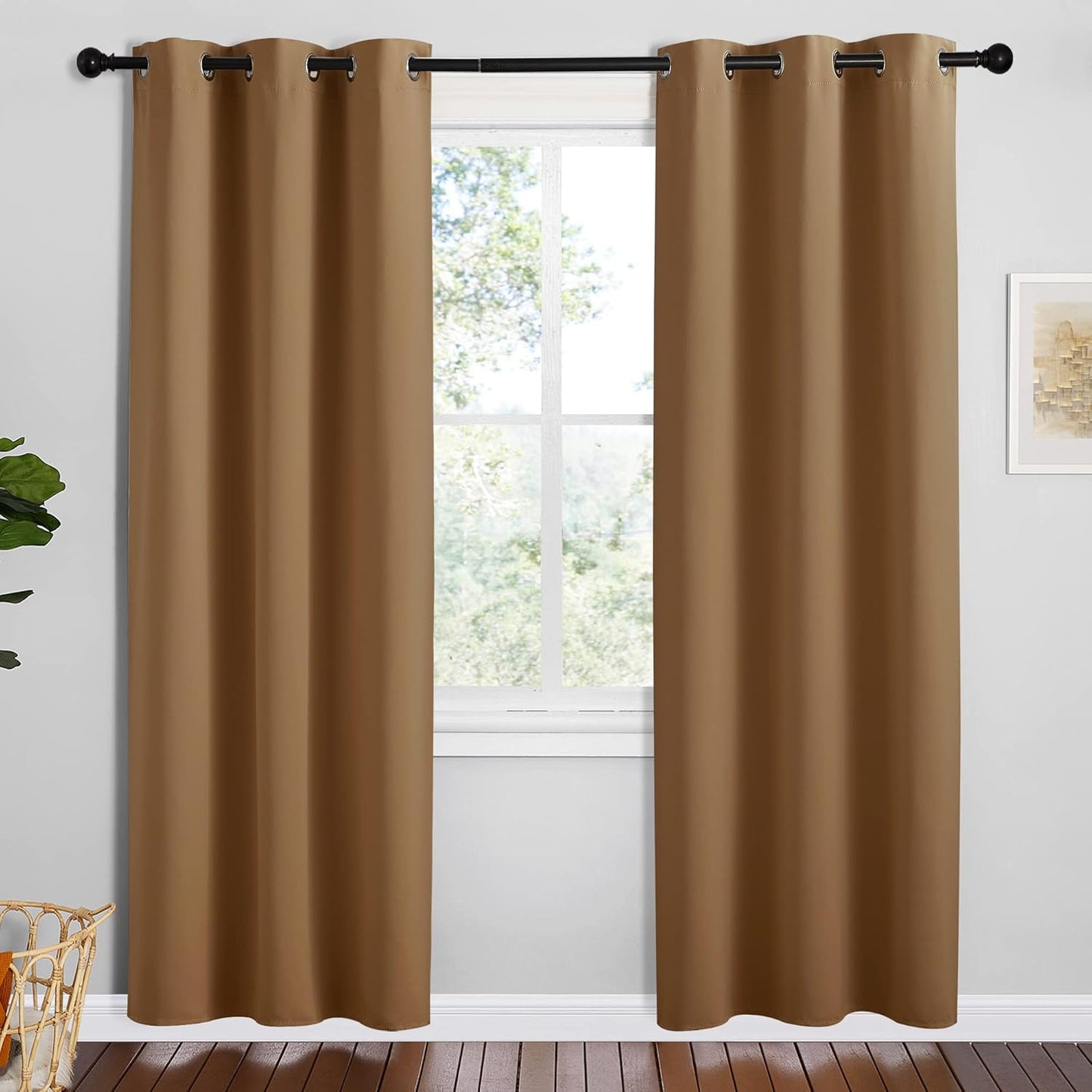 NICETOWN Sleek Blackout Curtains for Small Windows, 78 in