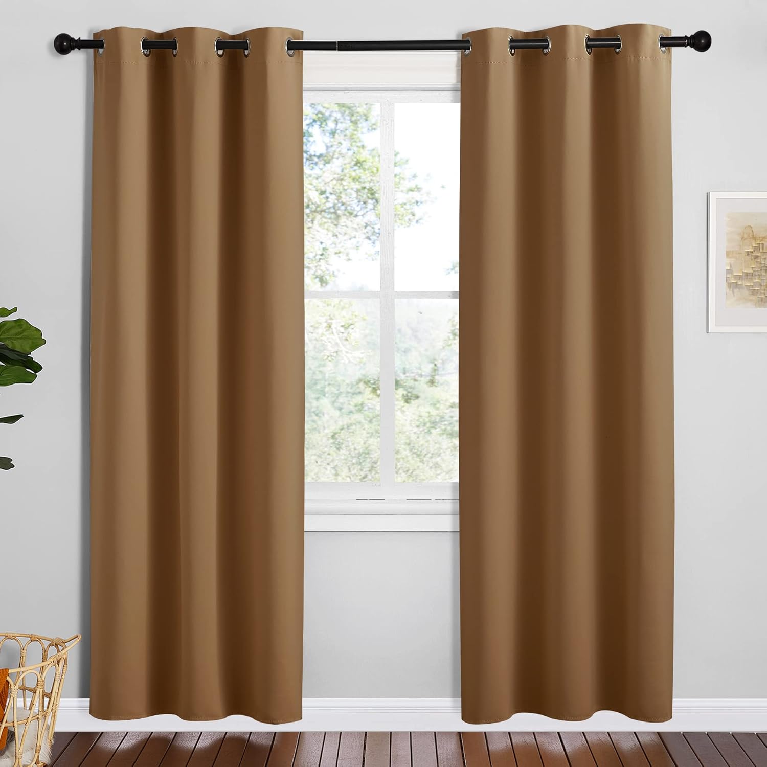 NICETOWN Sleek Blackout Curtains for Small Windows, 78 in