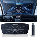 DesertWest Car Windshield Sun Shade Umbrella - Retractable, Full Fit